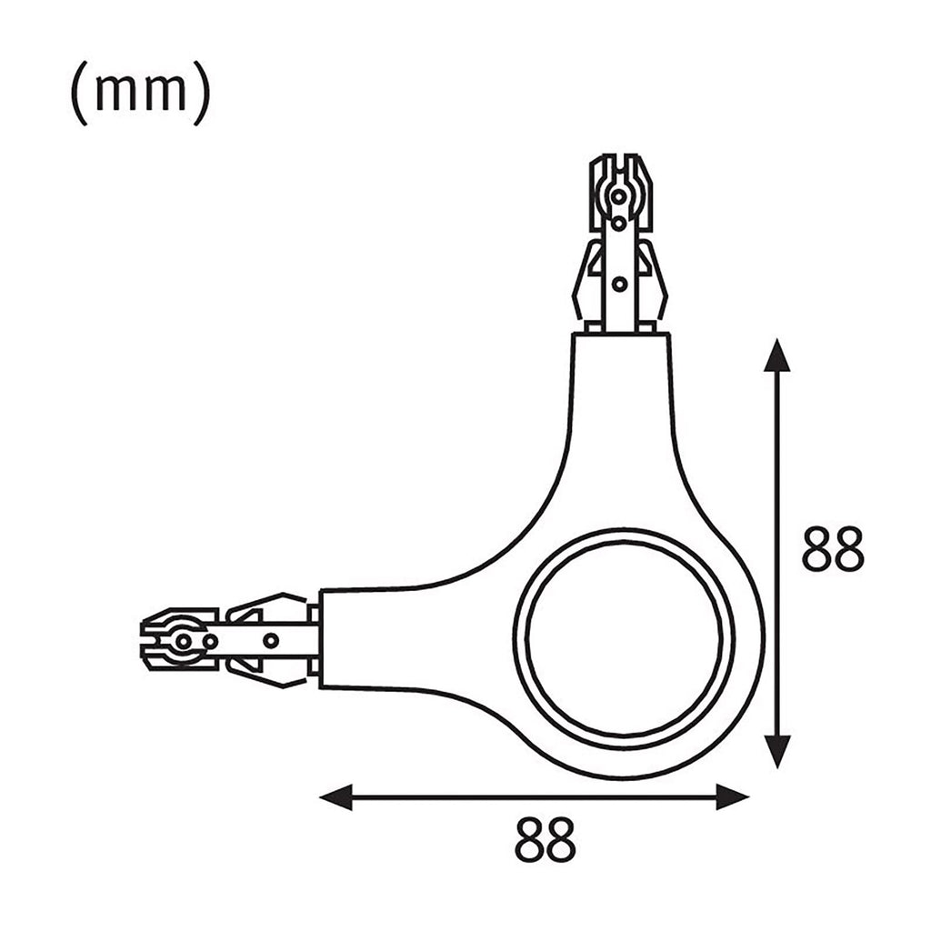 URail L-kobling LED-lampe dimbar hvit 2700K 5,3W detalj