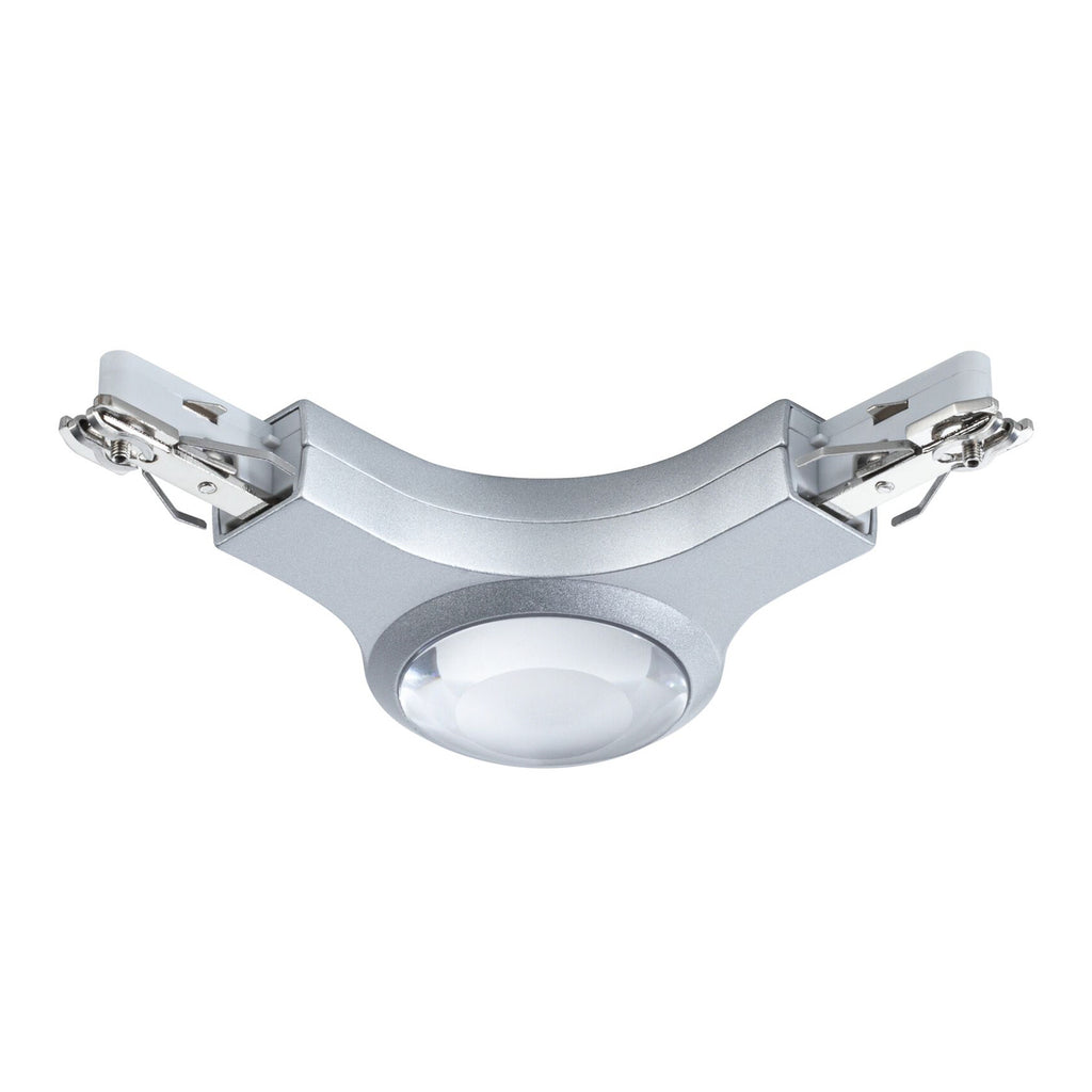 Oversikt av URail LED L-kobling dimbar matt krom 5,8W varmhvit