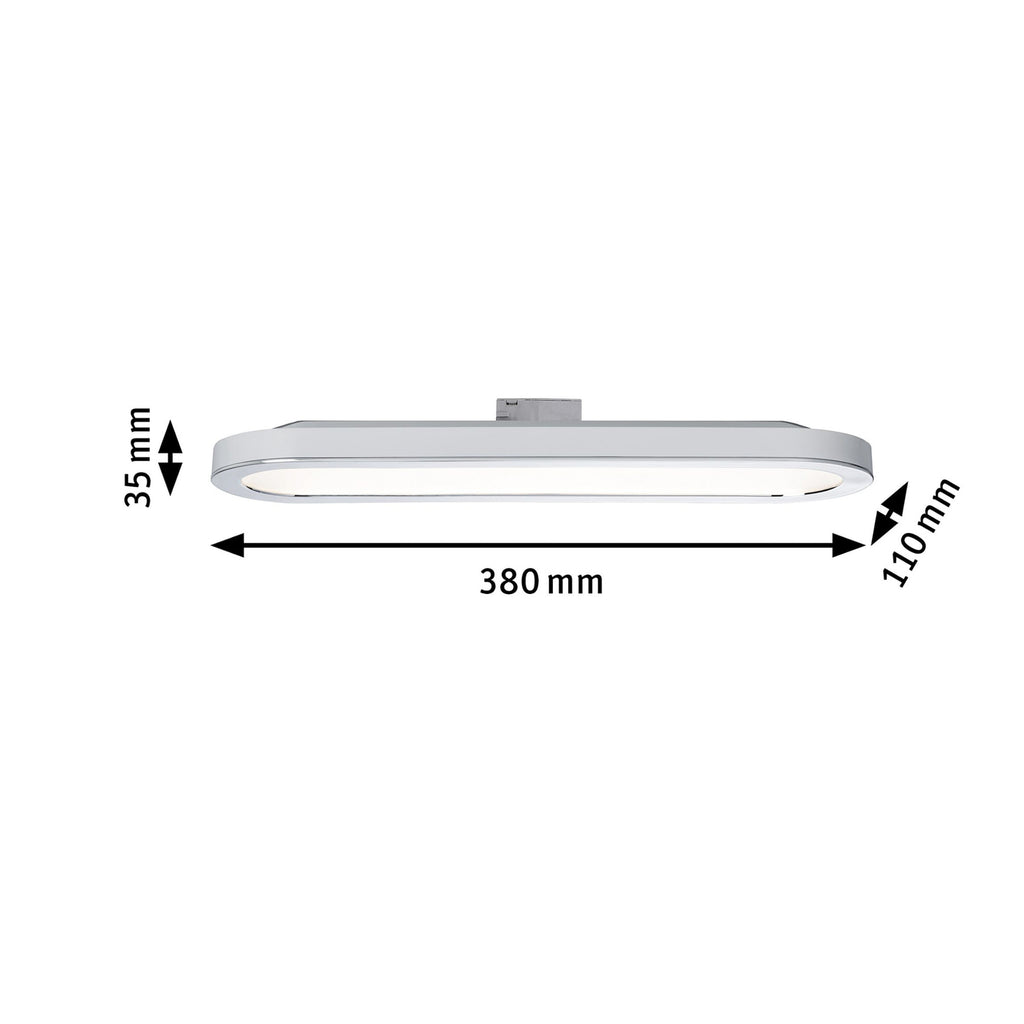 URail LED-panel Board hvit aluminium 38 cm 7W 2700K - Paulmann montert