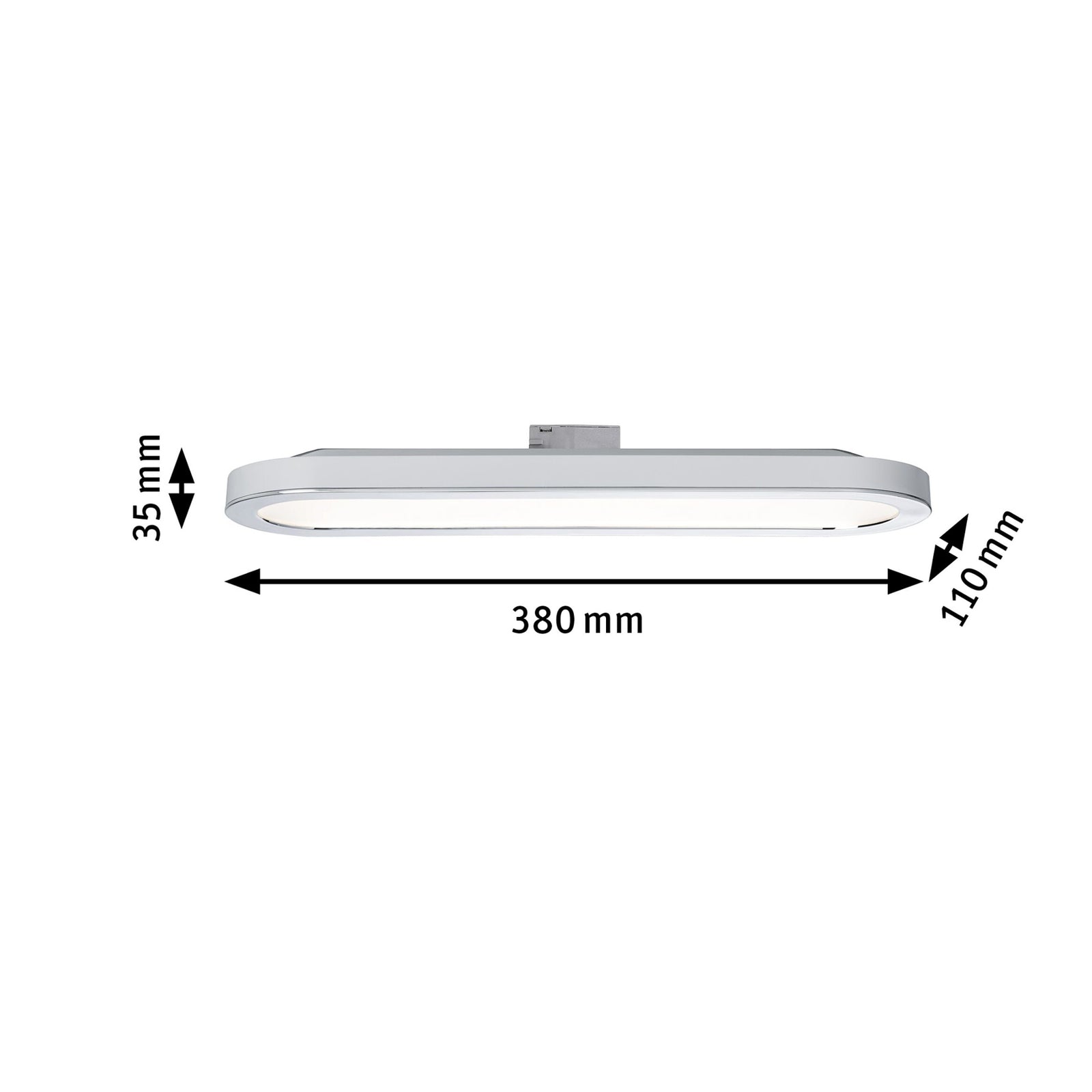 URail LED-panel Board hvit aluminium 38 cm 7W 2700K - Paulmann montert