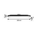 URail LED-panel svart matt 38 cm 7W varmhvit Paulmann forfra