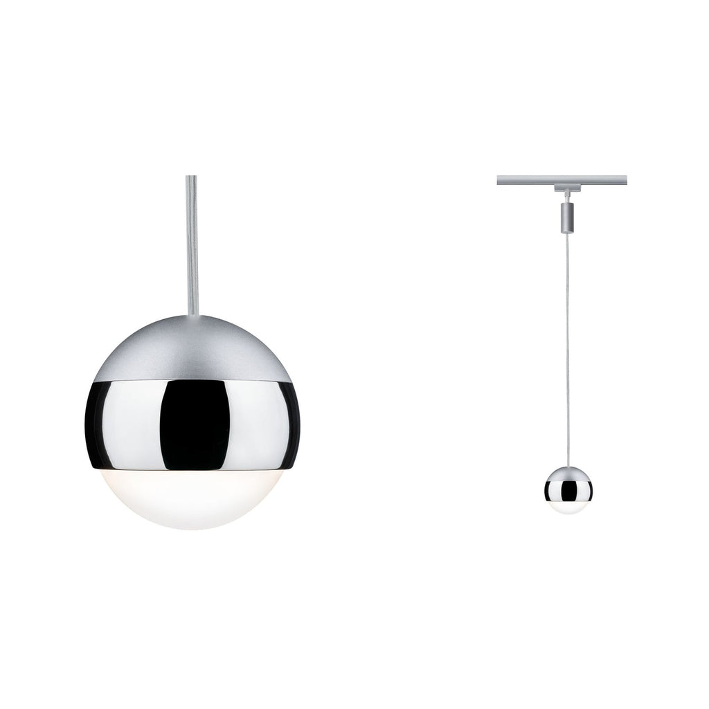 URail LED pendellampe Capsule II krom forfra
