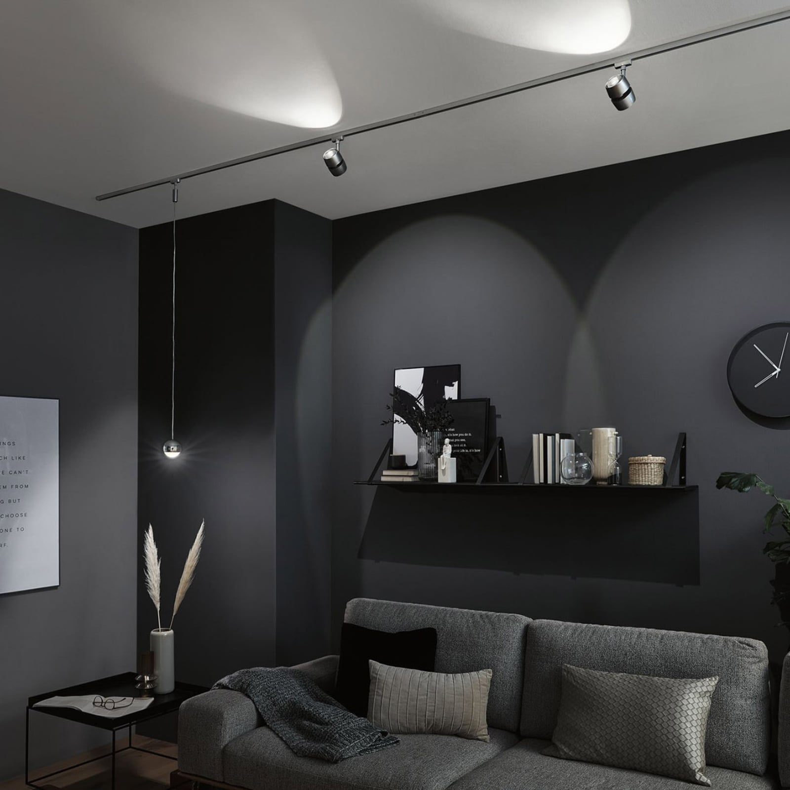 URail LED pendellampe Capsule II krom metallmateriale