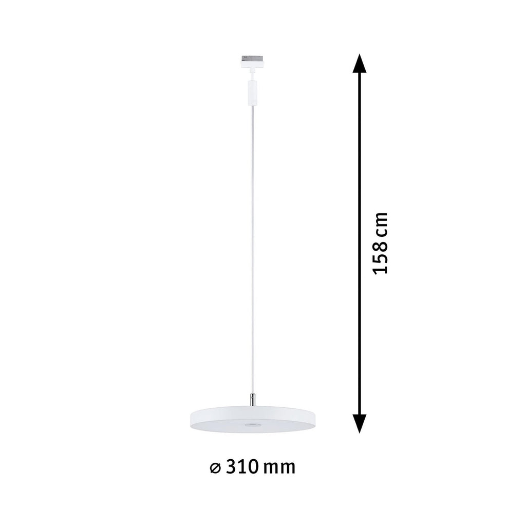URail LED-pendellampe Hildor hvit Ø31 cm detalj av lampe