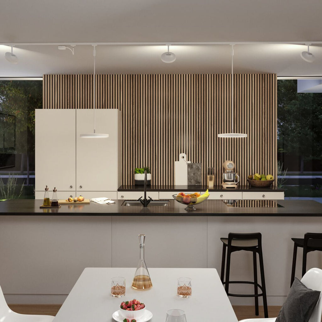 URail LED-pendellampe Hildor hvit bakside