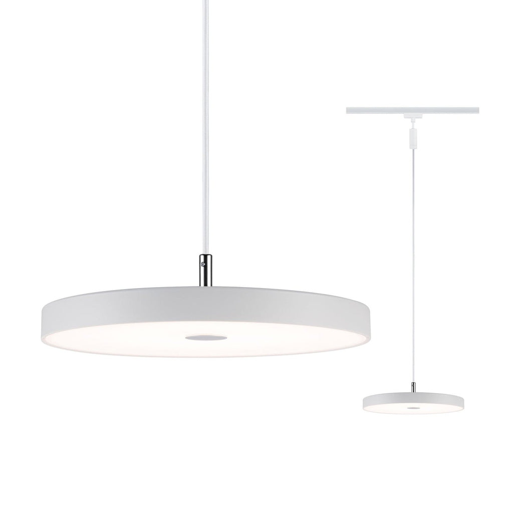 URail LED-pendellampe Hildor hvit nærbilde av lampe