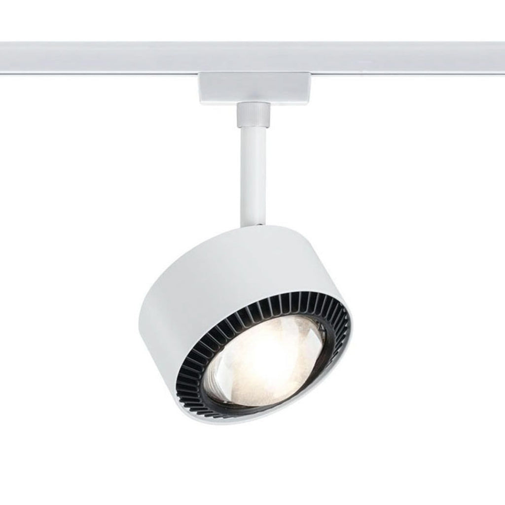 URail LED-spot Aldan dimbar hvit Ø9,8 cm bakside