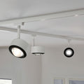 URail LED-spot Aldan dimbar hvit Ø9,8 cm front