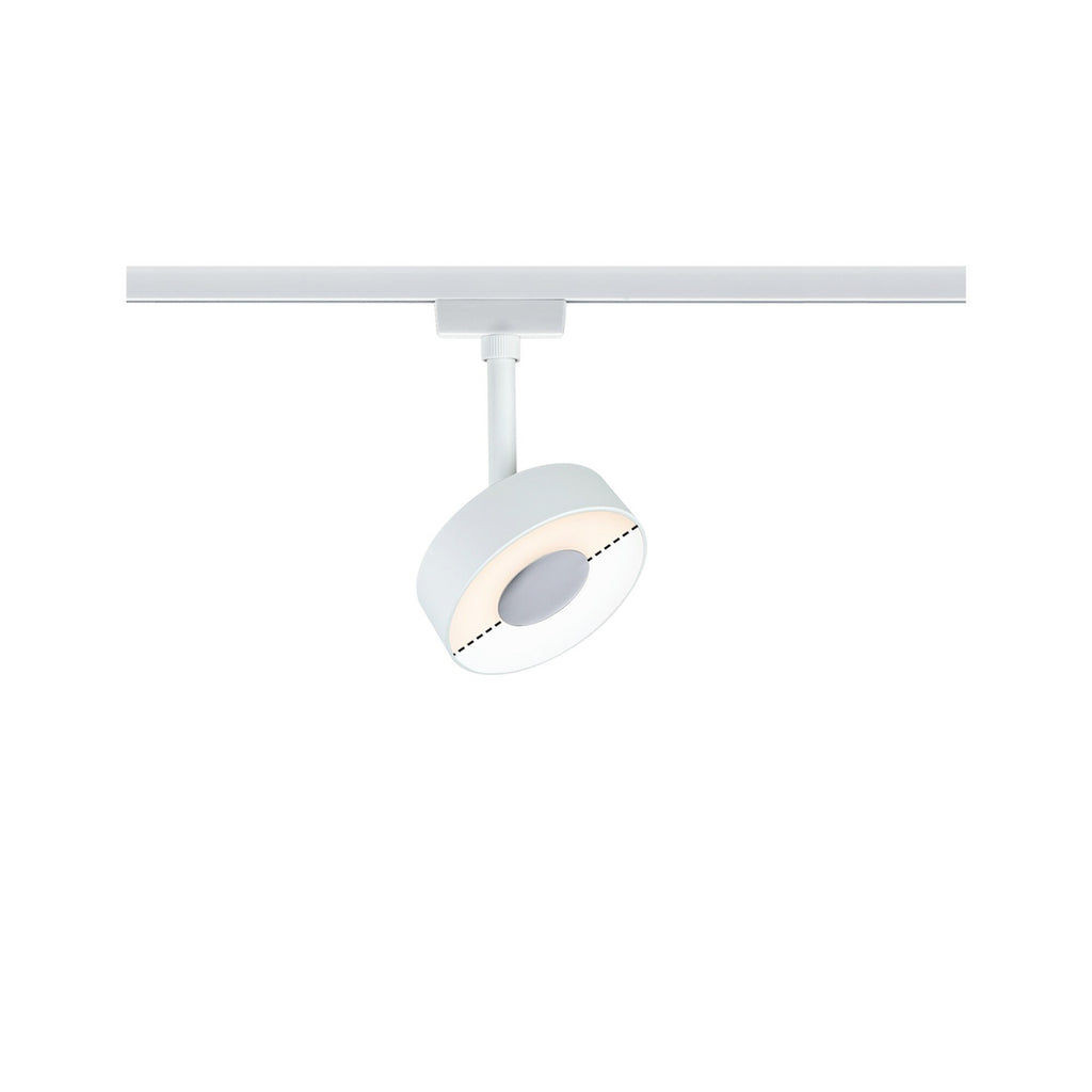 URail LED-spot Circle hvit 5W justerbar fargetemperatur montert