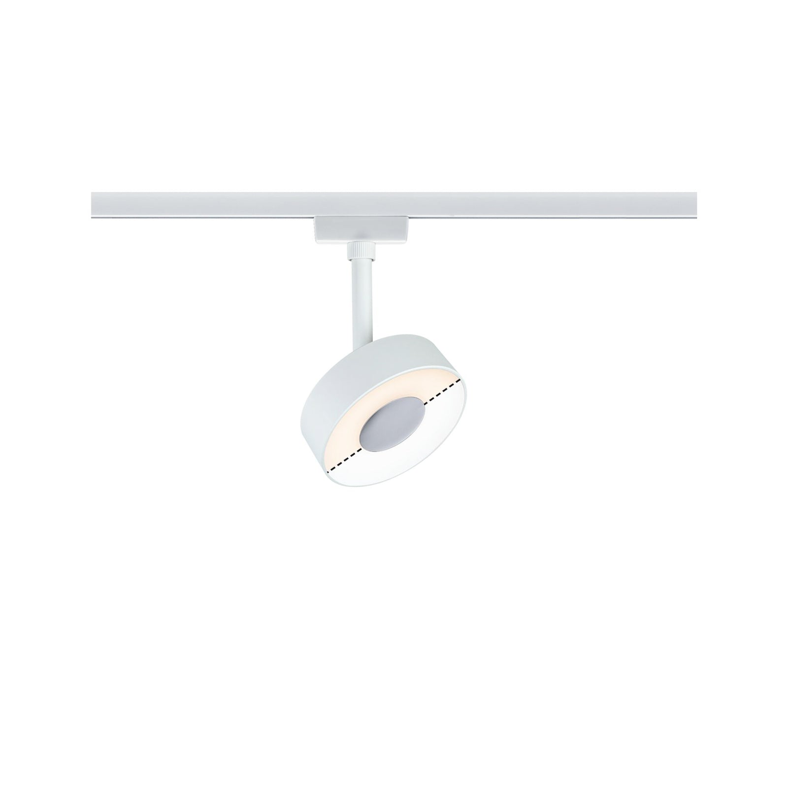 URail LED-spot Circle hvit 5W justerbar fargetemperatur montert