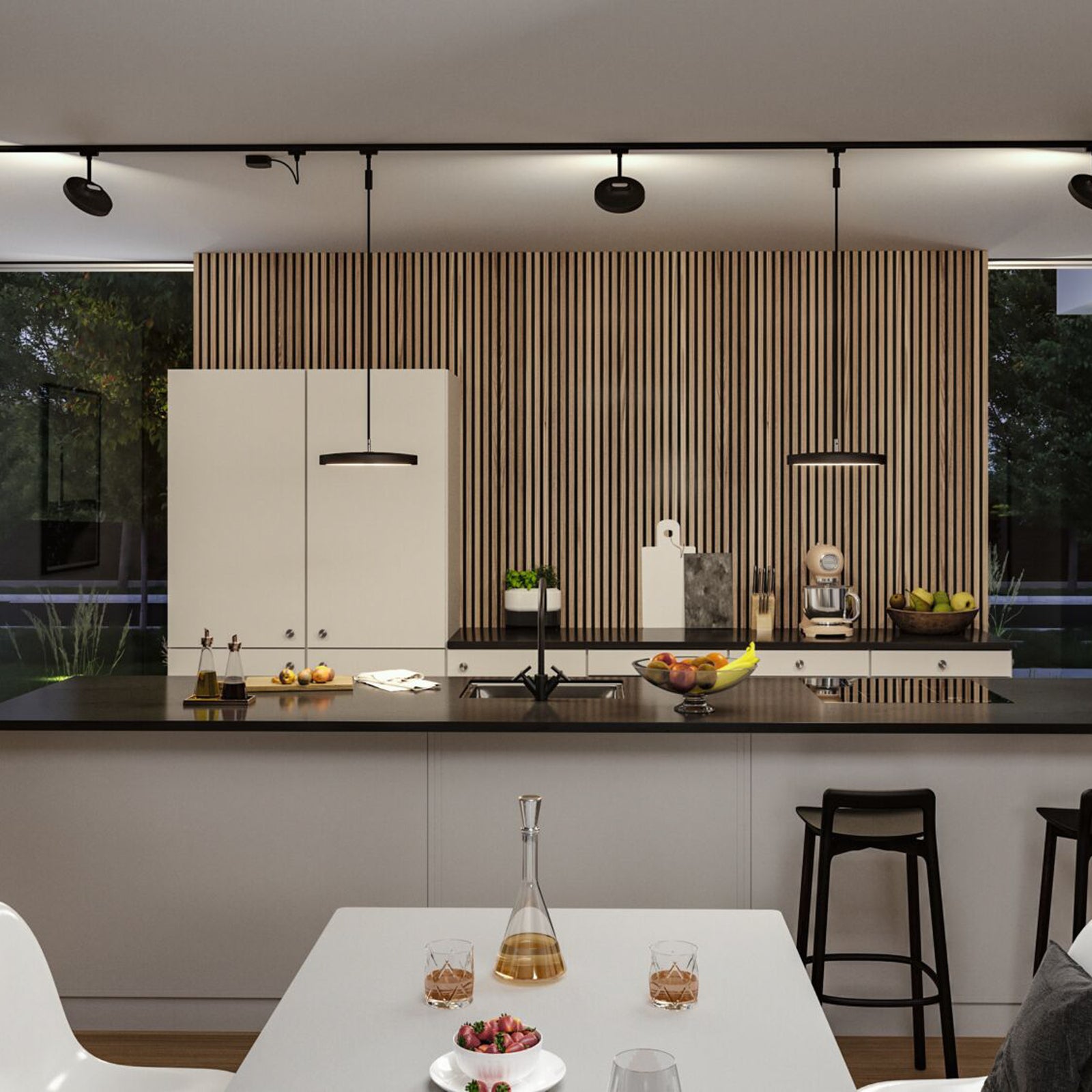 URail LED-spot Hildor svart/hvit dimbar 15W 3000K Paulmann bakside