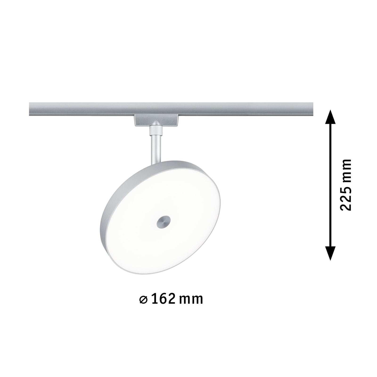 URail LED-spot Hildor dimbar krom montert i tak