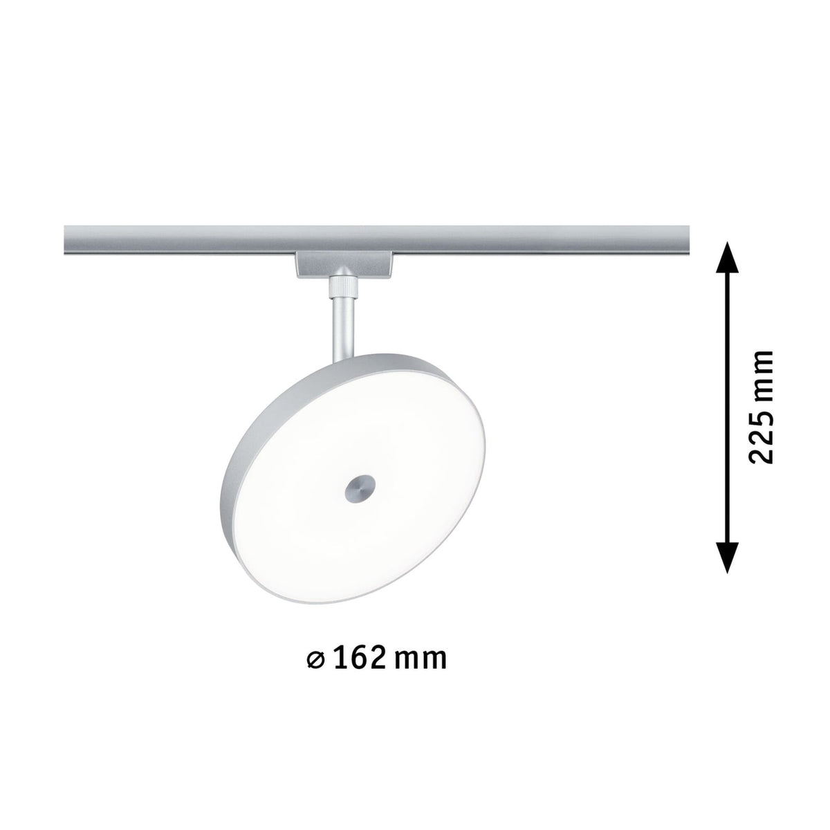 URail LED-spot Hildor dimbar krom montert i tak