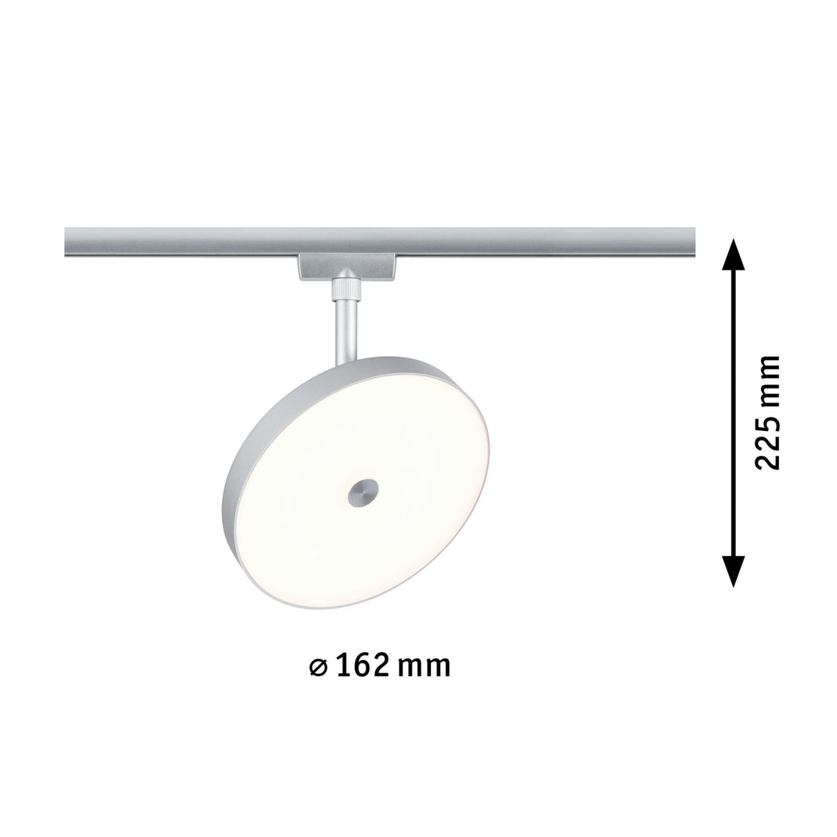 URail LED-spot Hildor krom/hvit dimbar 15W 3000K detalj av lampe