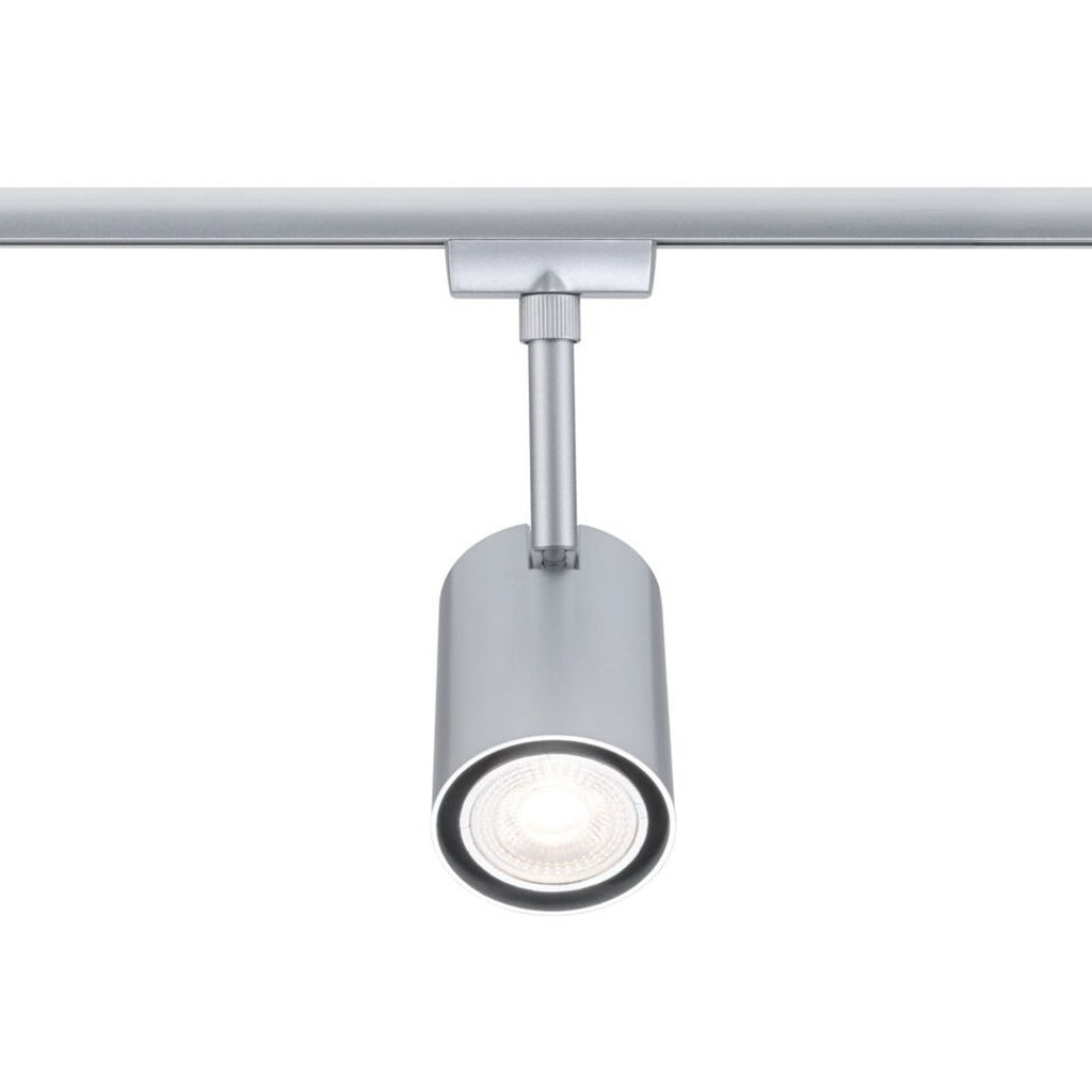 URail LED-spot Luxe Zigbee matt krom GU10 med lys på