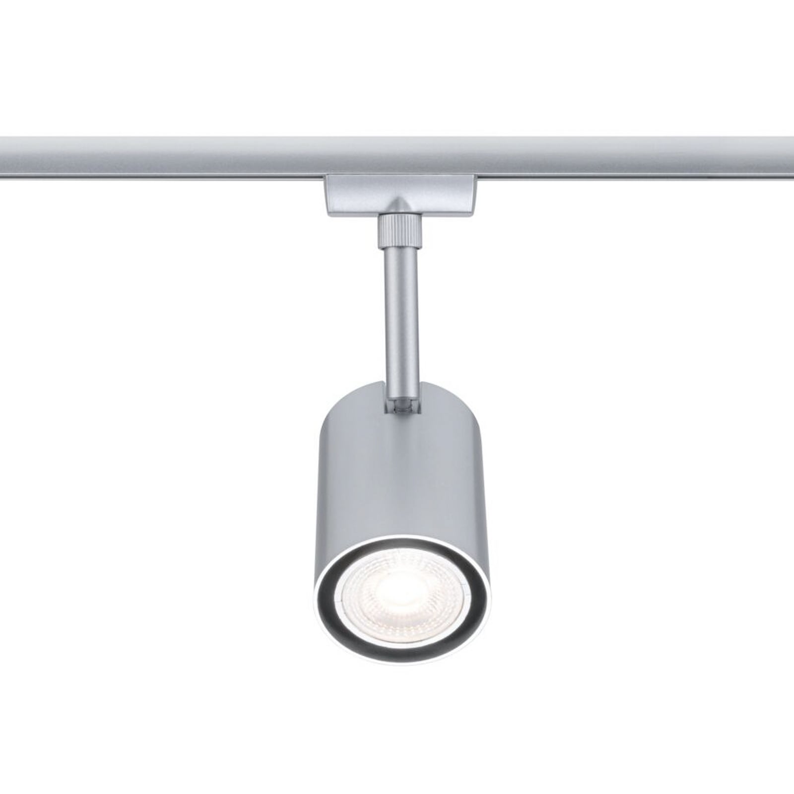 URail LED-spot Luxe Zigbee matt krom GU10 med lys på