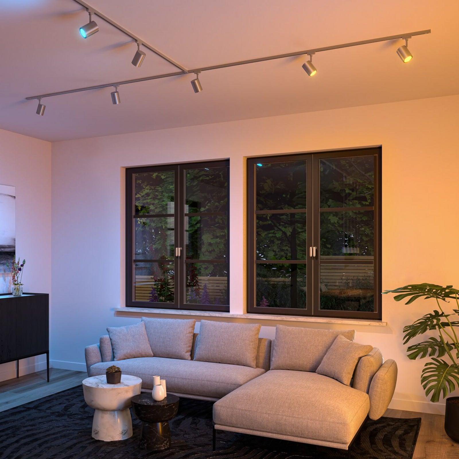 URail LED-spot Luxe Zigbee matt krom GU10 og app-styring