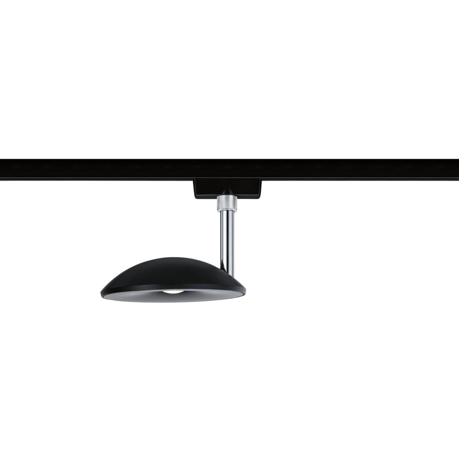URail LED-spot Sphere svart dimbar 7,4W varmhvit sideprofil