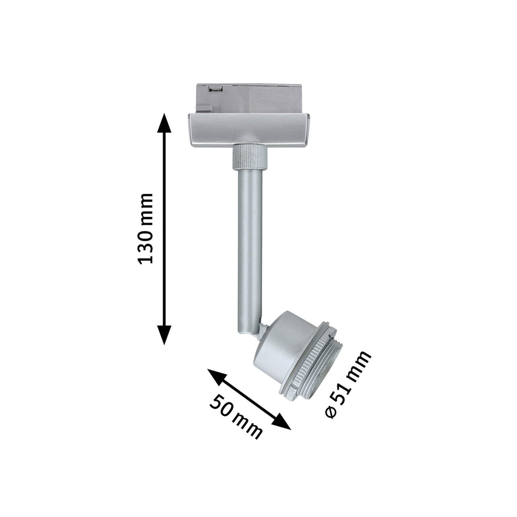 URail LED-spot svingbar matt krom GZ10 3,5W dimbar - Paulmann detalj av sokkel
