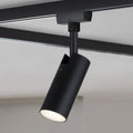URail LED-spot Tubo svart matt forfra
