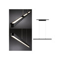 URail Lento LED-pendellampe dimbar svart matt 100 cm 41W forfra