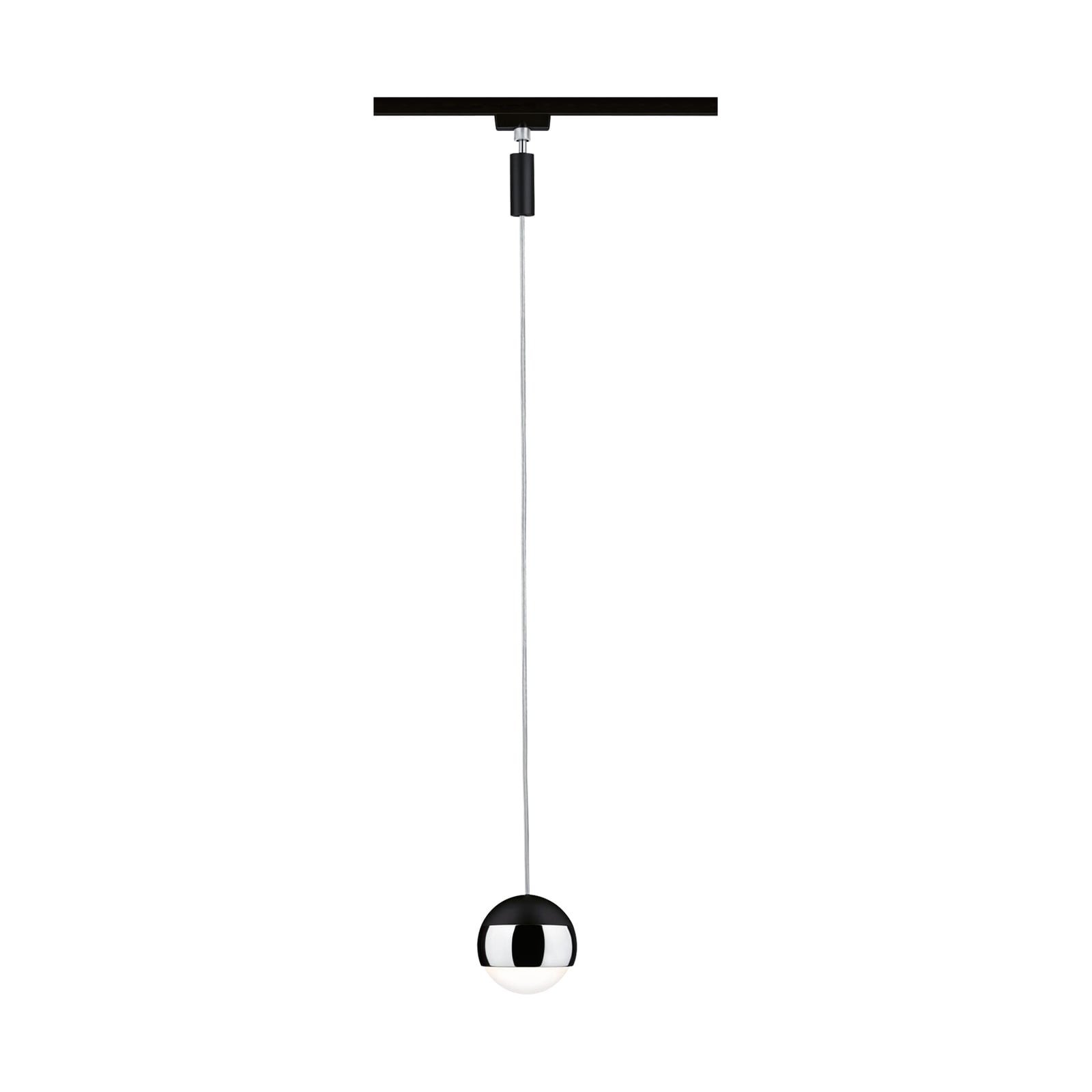 URail pendellampe Capsule II svart/krom dimbar 6W 2700K detalj
