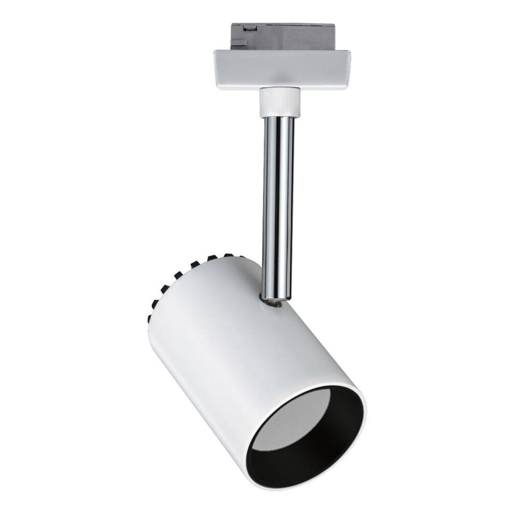 URail Shine LED-spot hvit svingbar 5W varmhvit forfra