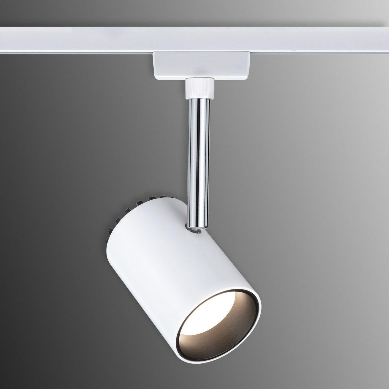 URail Shine LED-spot hvit svingbar 5W varmhvit bakside