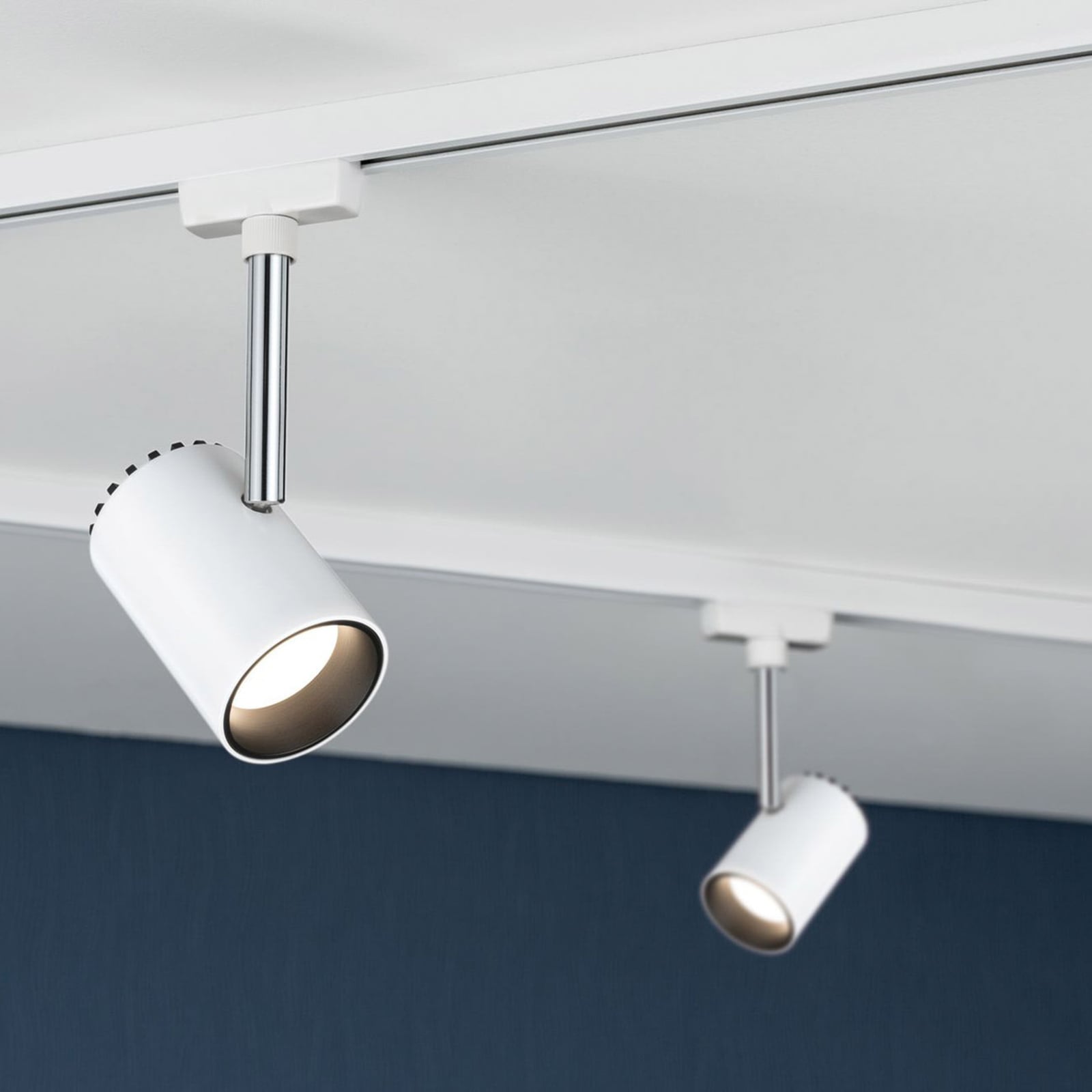 Detalj av URail Shine LED-spot hvit svingbar 5W varmhvit