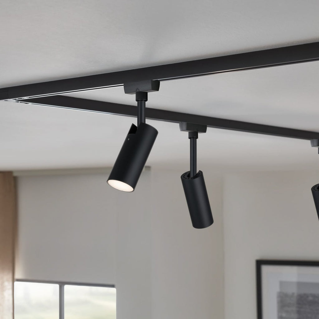 URail Tubo LED-spot dimbar svart 4W 3000K detalj