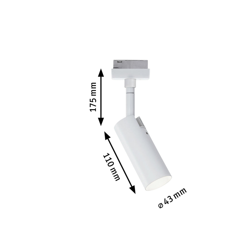 URail Tubo LED-spot hvit 5W 3000K varmhvit i bruk