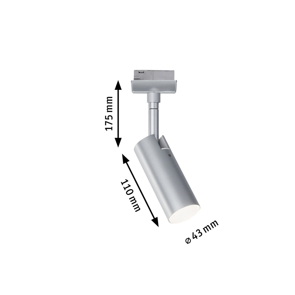 URail Tubo LED-spot matt krom 5W 3000K varmhvit i bruk