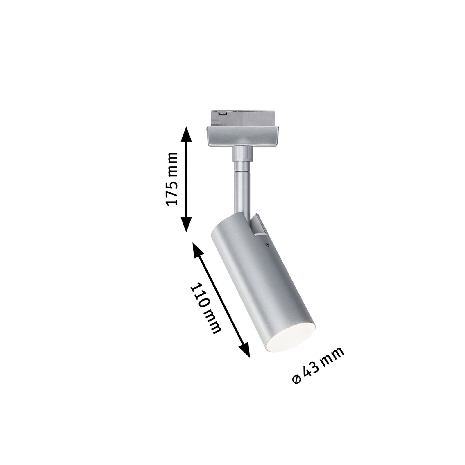 URail Tubo LED-spot matt krom 5W 3000K varmhvit i bruk