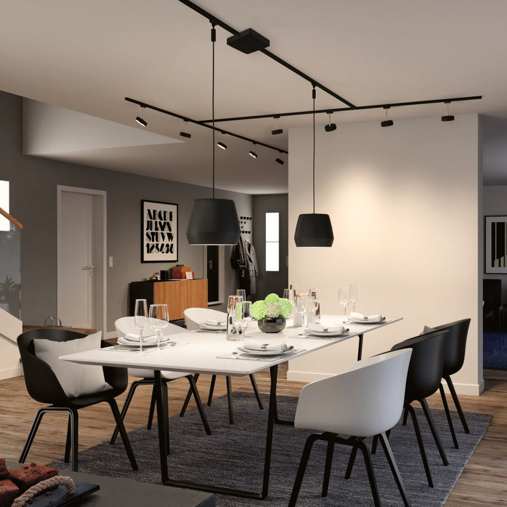 Oversikt over URail ZigBee midtinnmating svart dimbar 300W Paulmann