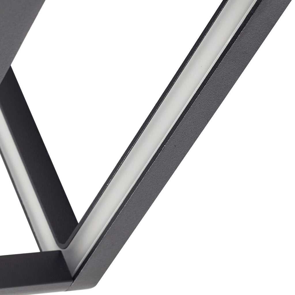 LED utevegglampe Thorvid svart aluminium i utendørsmiljø