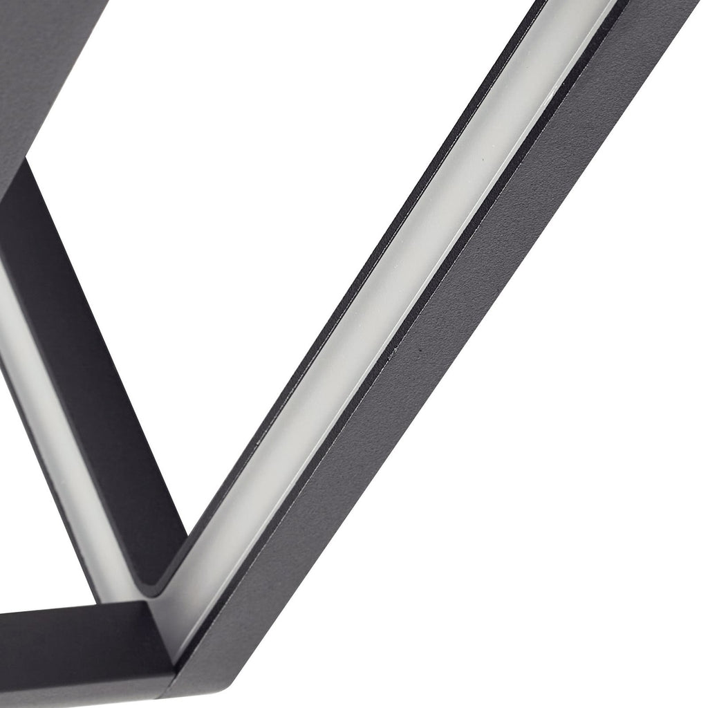 LED utevegglampe Thorvid svart aluminium i utendørsmiljø