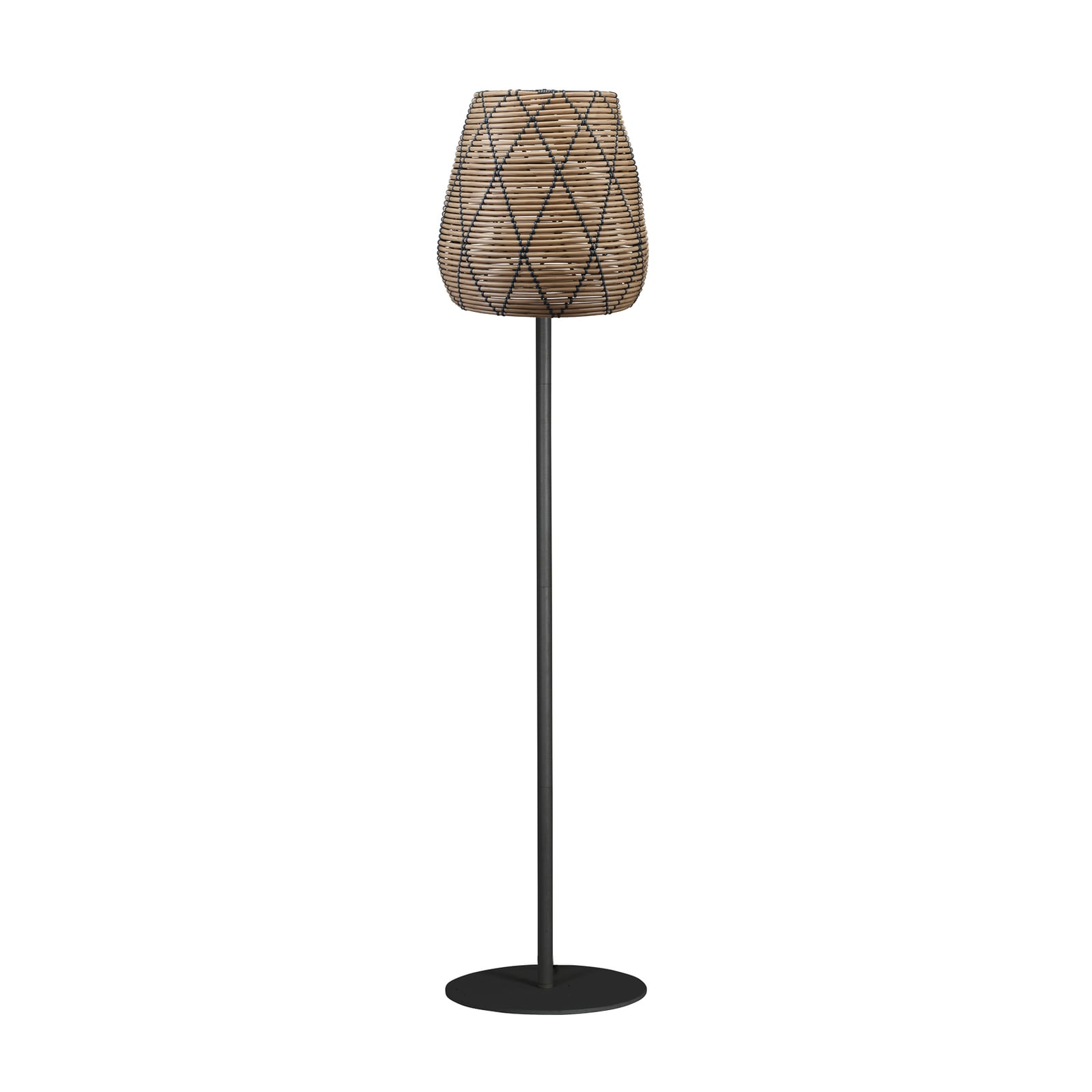 Utegulvlampe Agnar Lollo rattanlook E27 154 cm detalj og design