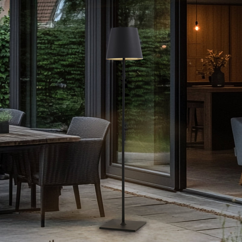 Utegulvlampe Andrei pressstøpt aluminium grå forfra
