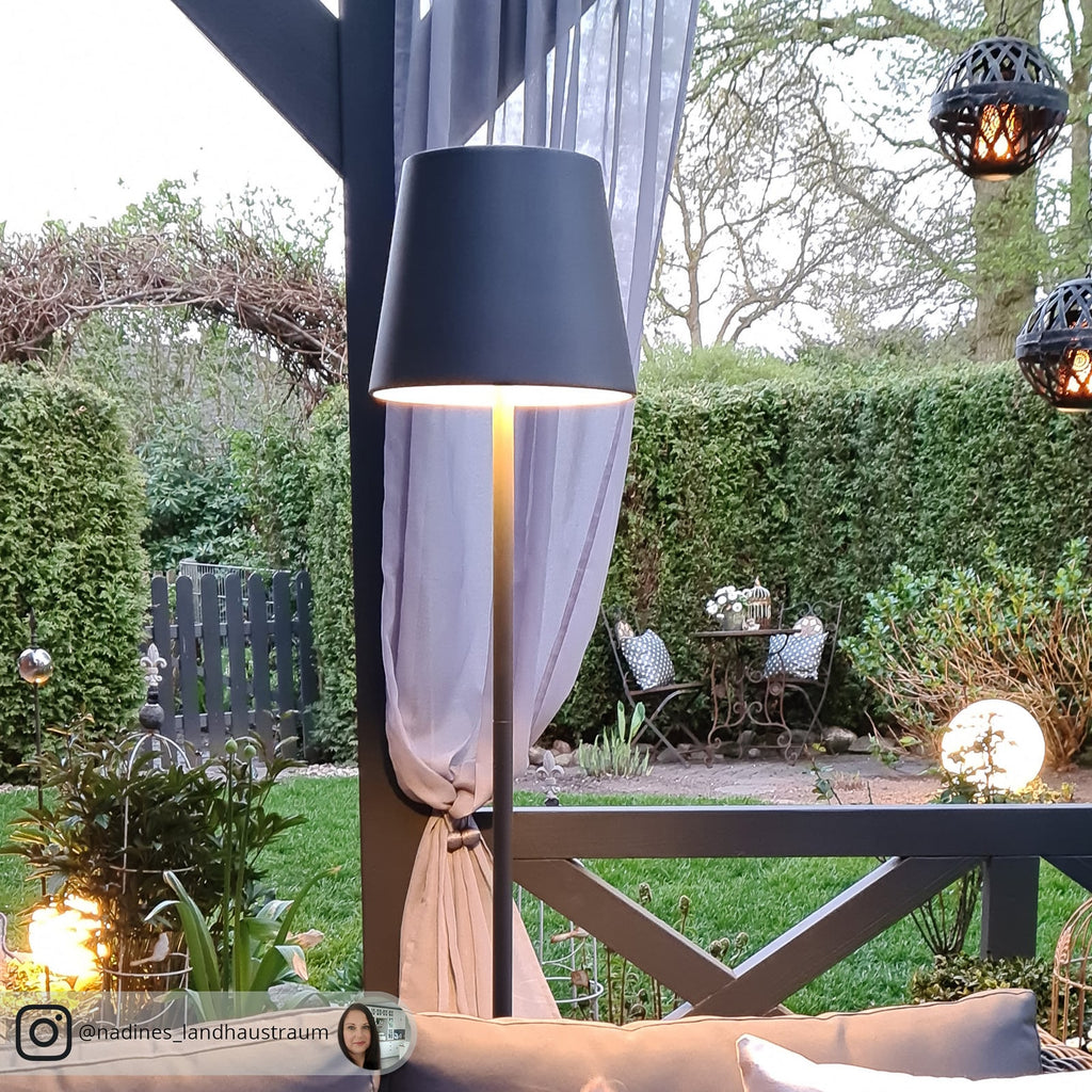 Utegulvlampe Andrei pressstøpt aluminium grå IP54 E27 - Lucande