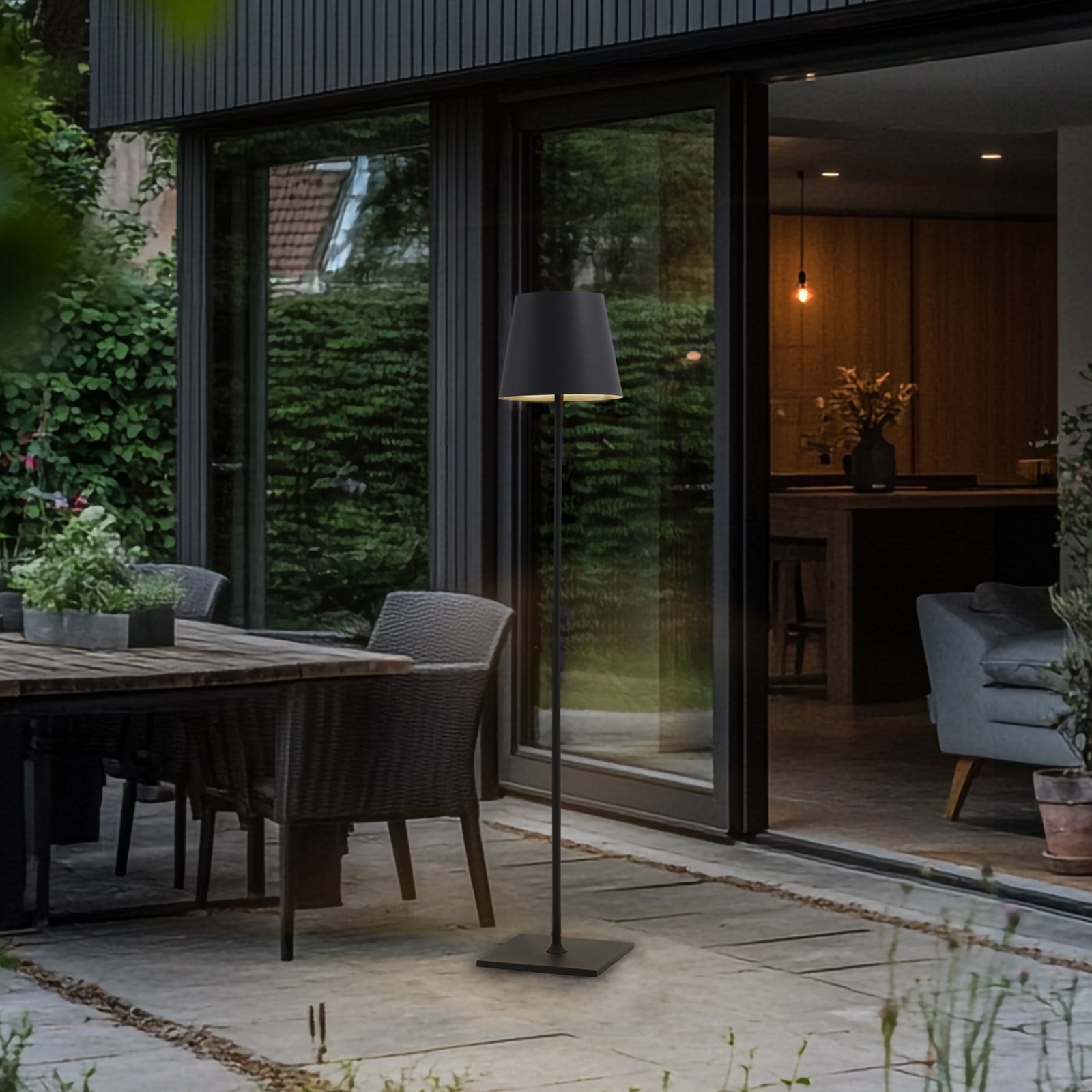 Utegulvlampe Andrei pressstøpt aluminium grå bakside