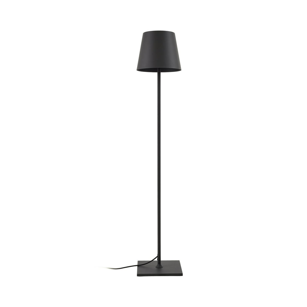 Utegulvlampe Andrei pressstøpt aluminium grå montert på terrasse