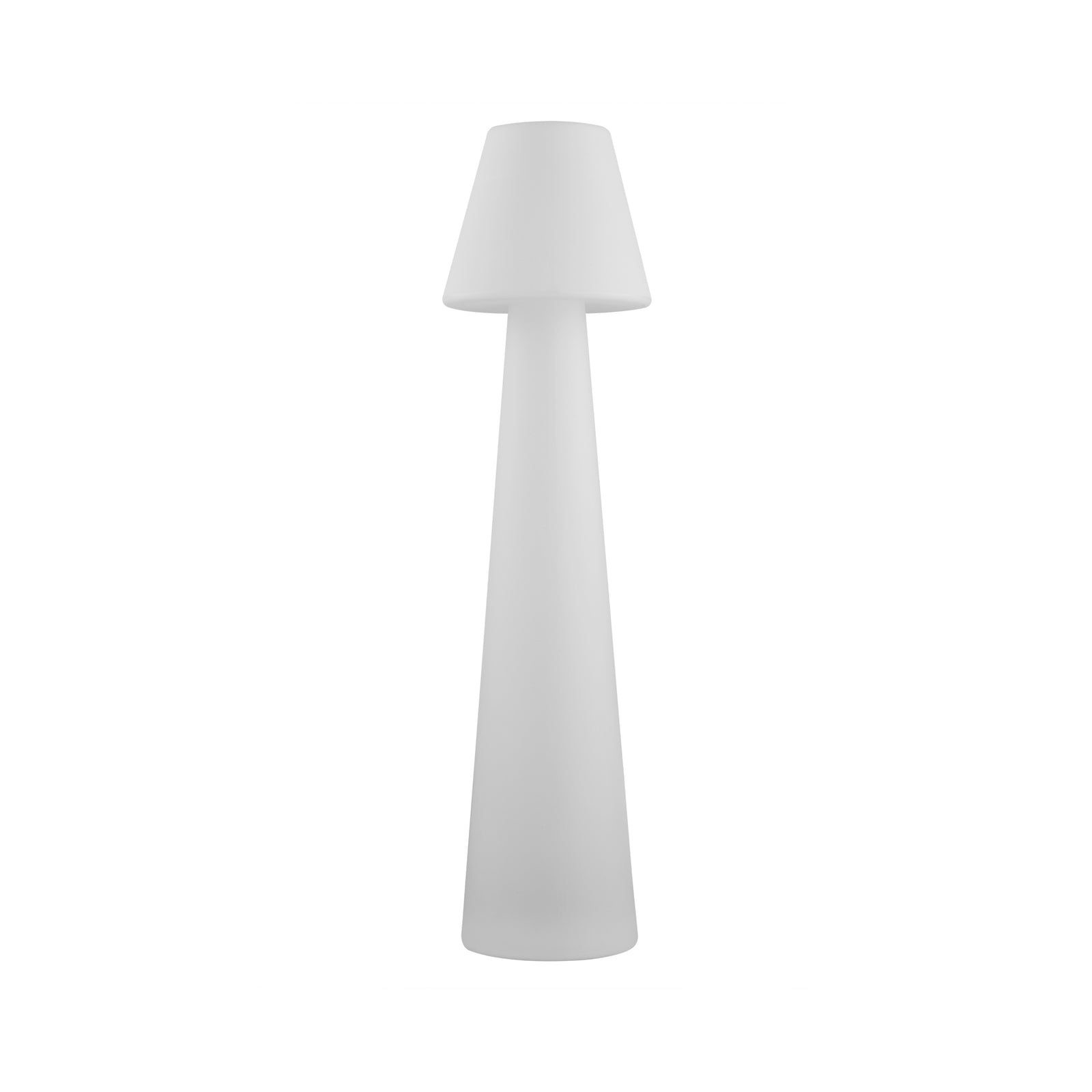 Nærbilde av kabelbryter på Utegulvlampe Gauri hvit plast E27 IP65 107 cm