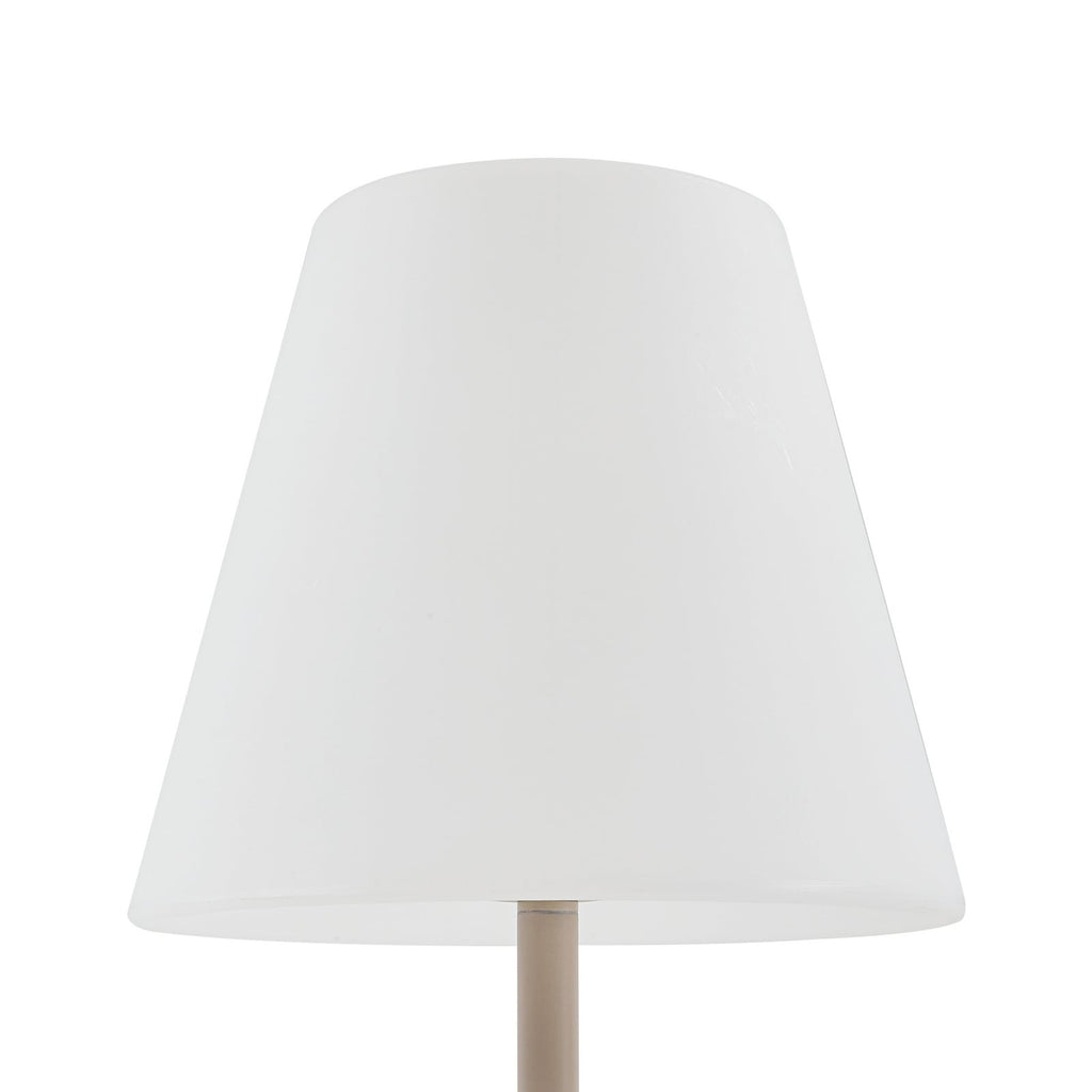 Utegulvlampe Jaimy beige/hvit metall med kabeldetalj