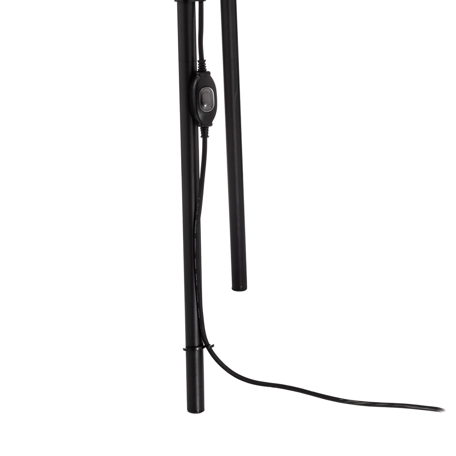 Utegulvlampe Jaimy trebein aluminium 148 cm lys i mørket