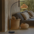Utegulvlampe Taniola rotting beige/svart forfra