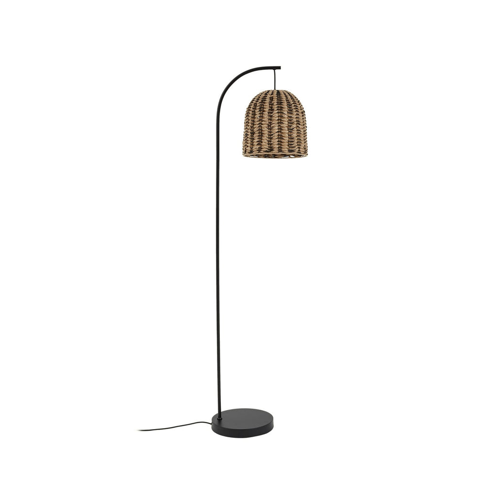 Utegulvlampe Taryn trefarget/svart plast E27 172 cm montert ute