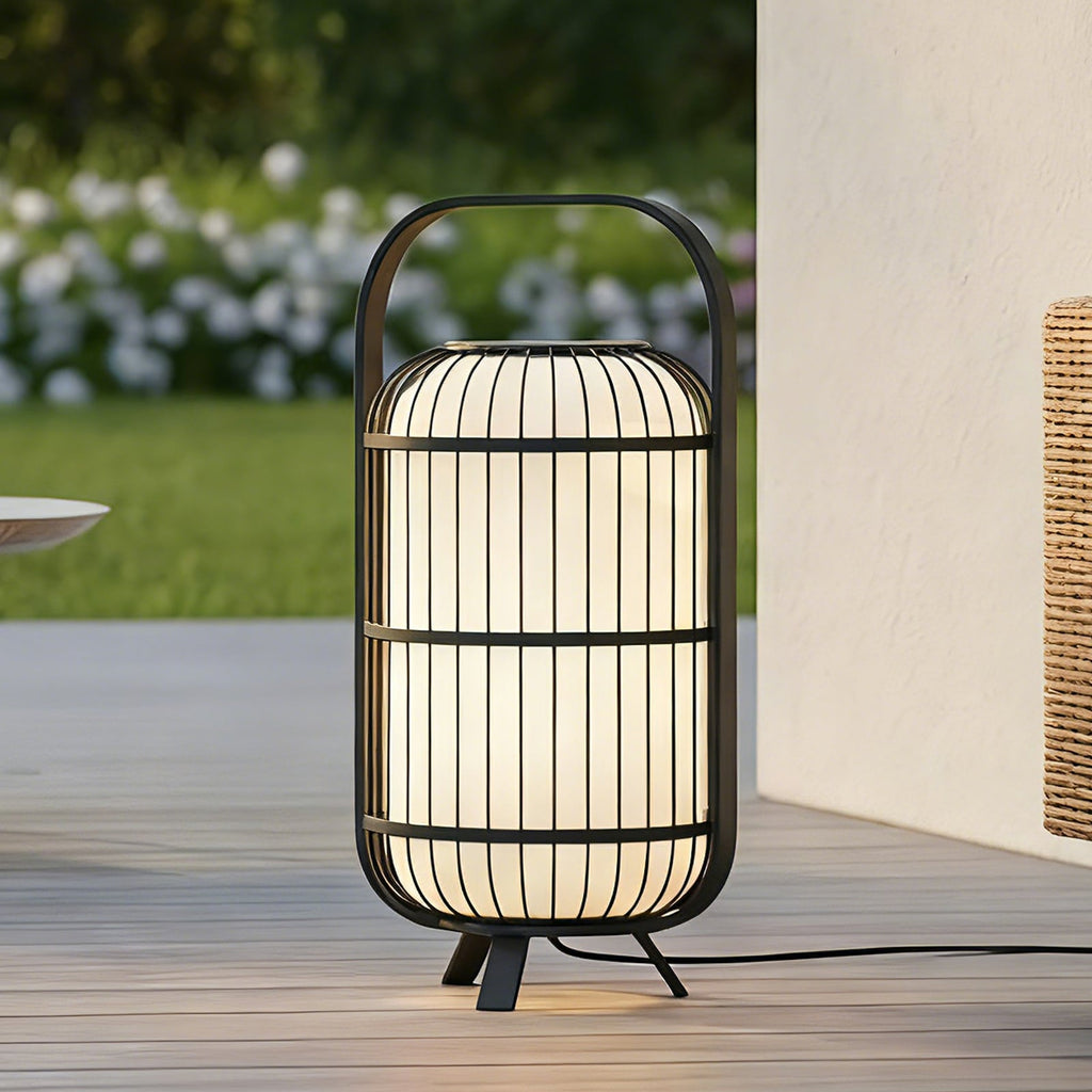 Utegulvlampe Tayori svart aluminium Ø32 cm forfra