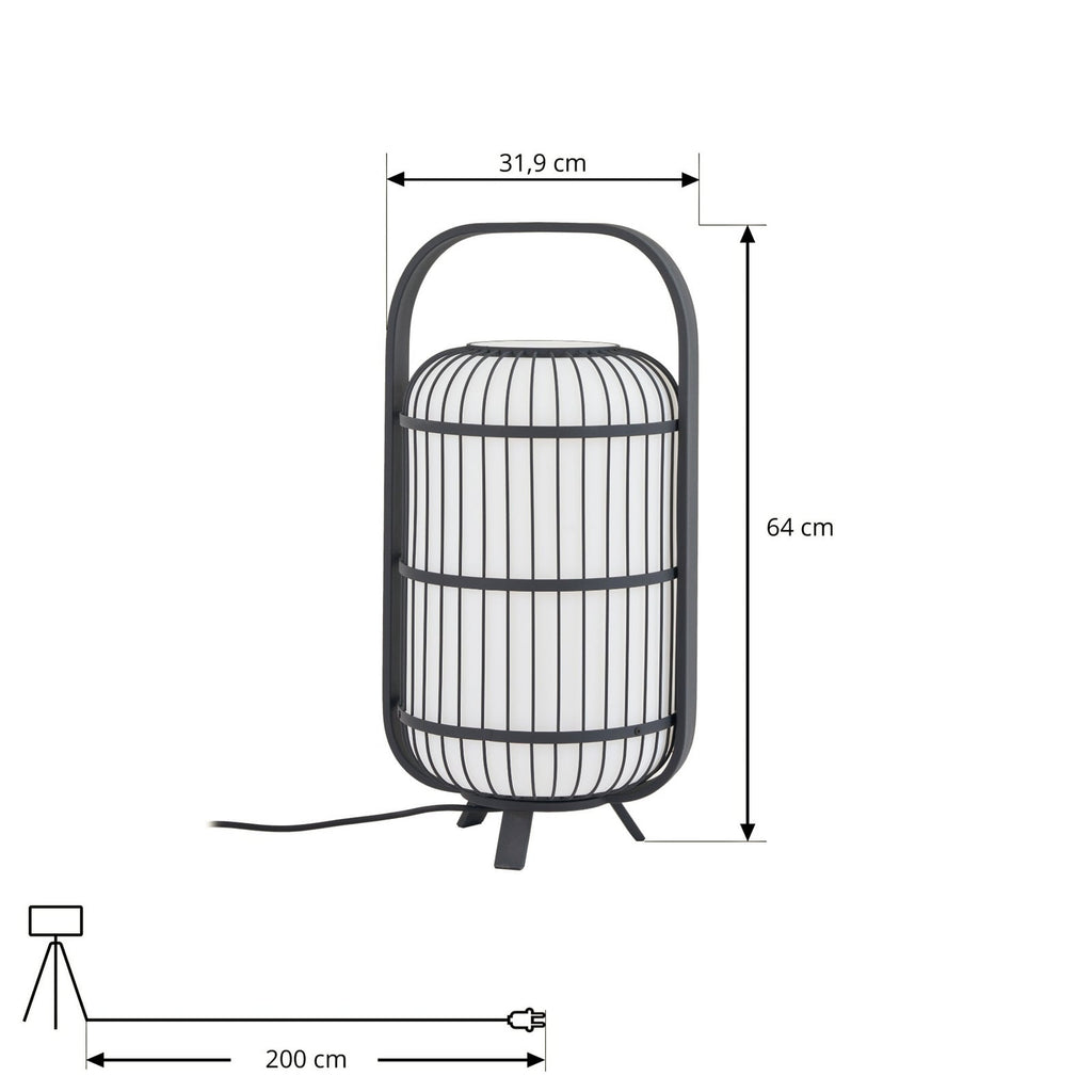 Utegulvlampe Tayori svart aluminium Ø32 cm detalj