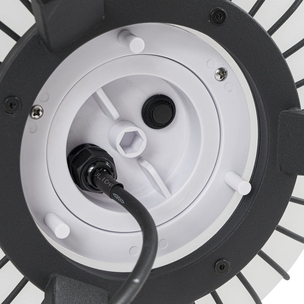 Utegulvlampe Tayori svart aluminium Ø32 cm IP44 E27 - Lucande