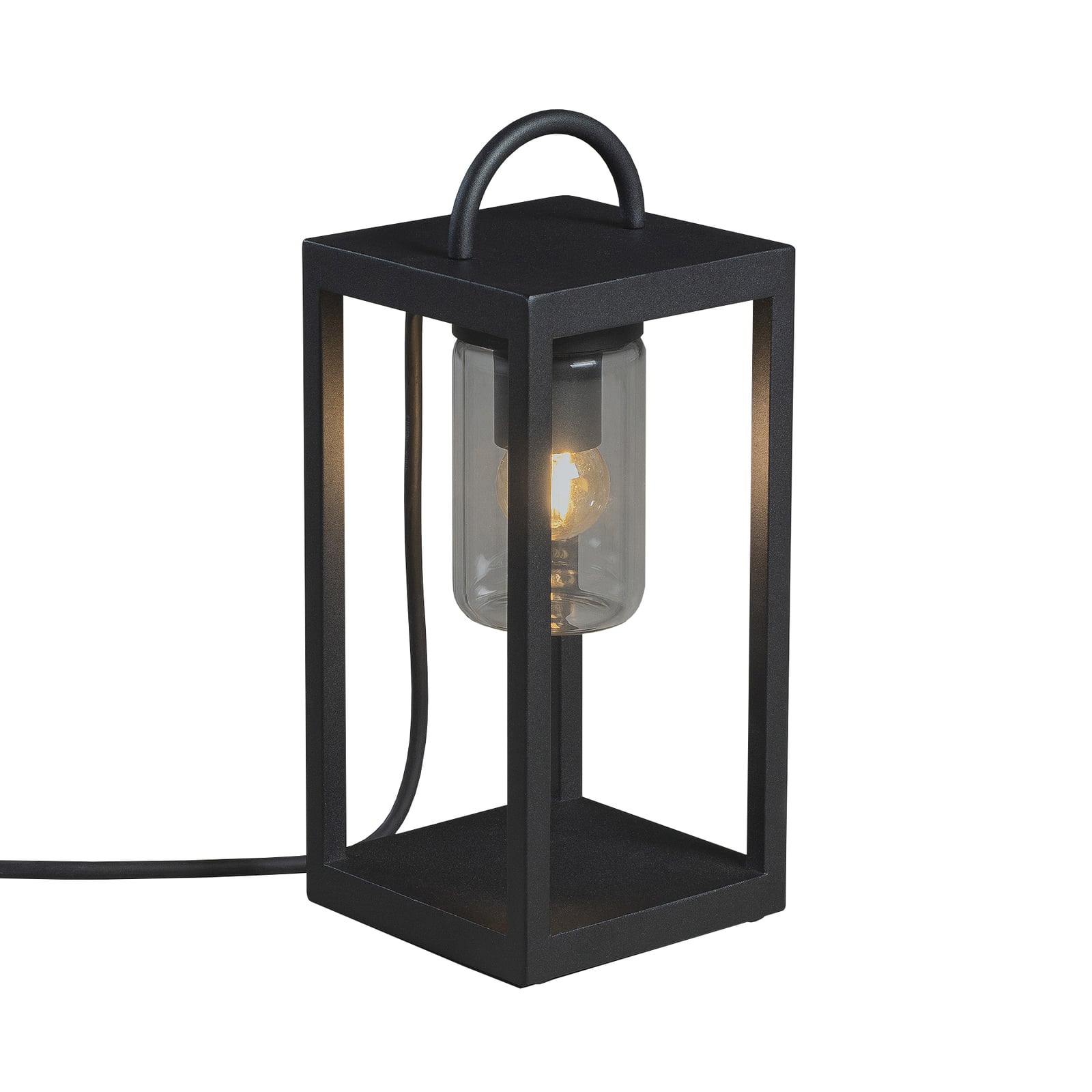 Utelampe Bologna Mini lanterne stål svart 33 cm bakside